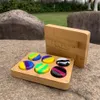 Two Pieces Natural Bamboo Board With Magnet Silicone Wax Jar Set Handmade Wax Container Storage Board With Silicone Wax Jar