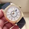 Erkekler İzle Orologio di Lusso Otomatik Saatler Safir Yüzey Siyah İskelet Dial Lastik Bant 42mm De Un Reloj para Hombre Relojes Alt Arama