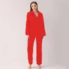 Luxury Letter Print Women Men Sleepwear Thin Breathable Couples Red Pajamas Fashion Leisure Womens Home Clothes