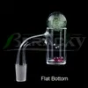Beracky Full Weld 스모킹 쿼츠 Banger With Tourbillon Holes 25mmOD Beveled Edge Auto-Spinner Seamless Nails with Glass Marble Ruby Ball Pearls Set For Bongs Dab Rig