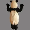 2018 Hoge kwaliteit Hot Furry Panda Mascotte Kostuum Volwassen maat Mooie Party Fancy Panda Jurk Gratis Verzending
