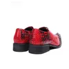 Западная мода мужская обувь весы шаблон кожаные платье обувь мужчины красные свадьбы мужская обувь Zapatos Hombre шнурок металлический наконечник