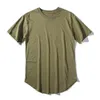 Men039s T Shirt Extended Streetwear Tshirt Men Clothing Zakrzywiony rąbek Long Tops Swag Hip Hop Urban Blank49443048188081