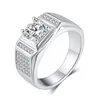 American Moissanite 6 Prong 설정 패션 S925 실버 링 마이크로 세트 멀티 다이아몬드 화려한 발렌타인 선물