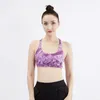 Sport Yoga Bra Sexig Beauty Back Double Cross Ribbon träning Yoga Gym Vest Push Up Fitness Tops Shake Proof Justerbar band BH TOPP