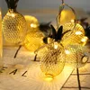 LED Noël Saint Valentin guirlande de fées guirlande lumineuse ananas creux guirlande lumineuse batterie puissance vacances LED décor lumières 201201