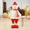 3 teile/los Santa ClausSnowmanElk Puppe Weihnachten Dekoration Ornamente Stehen Spielzeug Jahr Geburtstag Geschenk Decorazioni Albero Natale 201201