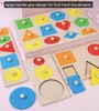 Drewniane Montessori Board Zabawki Geometryczne Sortowanie Kształt Matematyka Montessori Puzzle Kolorowe Preschool Learning Educational Game Baby Toy