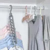 9 Hole Multifunctional Folding Hangers Space Saving 360 Rotating Magic Hanger Home Wardrobe Drying Clothes Storage Rack