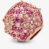 Nouvelle arrivée 100% 925 STERLING Silver Pink Pave Daisy Flower Charm Fit Original European Charm Bracelet Fashion Bijoux Accessoires 284M
