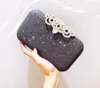 2022 Borsa da sera da donna in argento nero Borsa da banchetto con glitter per le donne Pochette da sposa per donna Borsa a tracolla a catena 04