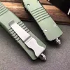 Combat vert D2 couteau double action tactique auto-défense pliant automatique auto edc camping chasse cadeau de noël a3019