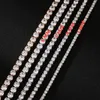 3mm 4mm 5mm 6mm Iced Out 1 Row Tennis Chain Hip Hop Jewelry Gold Silver Copper Material Men CZ Necklace291T