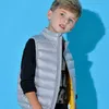 Kids Waistcoat Ultralight Baby Winter Puffy Down Vest Portable Children Windproof Outerwear Boys Girls Sleeveless Coat 1-14T1