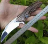 1Pcs Excellent Quality DA158 Flipper Folding Blade Tactical Claw Knife 440C Mirror Polish Blades Steel Handle Karambit With Retail Box