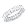 Ny ankomst 925 Sterling Silver Wedding Gold Fill Princess Cut White CZ Diamond Engagement Ring för kvinnor