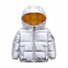 Casaco para baixo 2021 crianças039s jaqueta quente para bebês meninas e meninos prata brilhante outwear inverno roupas infantis 316y4987059