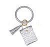 2021 new coin purse bracelet keychain PU tassel leather stone pattern crocodile pattern card bag bracelet pendant DB367