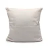 Sublimering Blank kuddefodral 40 * 40cm Solid Färg Bokficka Kudde Skydd Personlig Beige Vit Polyester Linne Kuddehölje Hem Supple