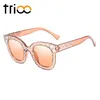 Óculos de sol Trioo Diamond Star Blink Square Feminino Shades Espelho UV400 Proteção Sun Óculos para Mulheres Alta Moda Marca Design11315059