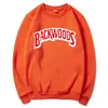 Backwoods Hoodie 개별 록 남성 T 셔츠 스웨터 편지 인쇄 패션 캐주얼 풀오버 스웨터 긴 소매 남자 S-3XL Mens Hoodies