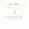 Chian Choker Necklaces With Card Gold Silver Sunshine Pendant Necklace For Fashion women Jewelry GOOD VIBES ONLY