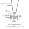 A-Z Custom Name Necklaces Women Gifts Personalized Nameplates Iced Out Zircon Full Diamond Necklace Pendant Hip Hop Jewelry