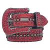 red rhinestone belts