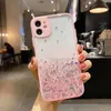 Luxo Bling Foil Glitter Hard PC TPU Capas para Iphone 15 Plus 14 13 12 11 Pro Max XR XS X 8 7 6 Iphone15 Estrela Gradiente Transparente Confetti Lantejoula Floco Transparente Capa Traseira