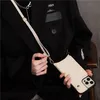 Crossbody Chain Folio Leather Mermaid Phone Case for iPhone 13 12 Mini 11 Pro Max XR XS 7 8 Plus SE Lanyard Rope Card Slot Wallet Bracket Shell Inbuilt Cosmetic Mirror