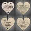 Best Friend Heart Shape Wooden Hanging Sign Lovely Friendship Plaque Crafts Ornament for Gift To Friend Keepsake Tag