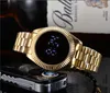 Femmes hommes écran tactile LED montre mode or numérique montres entièrement en acier inoxydable montre-bracelet électronique Bracelet220Y