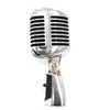 Microfono classico vintage cablato professionale Bobina mobile dinamica di alta qualità Mike Deluxe Metal Vocal Old Style Ktv Mic