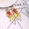 Dangle Kroonluchter Mode Femme Wing Drop Oorbellen Goud Kleur Sprookjes Cicade Wings Earring Strass Paars Oorbellen Vintage Sieraden Geschenken 216 N2