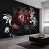 Photo Wallpaper Modern Simple 3D Stereo Peony Lily Hand-painted Flowers Murals Living Room Bedroom Background Wall Painting 3 D