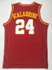 24 Brian Scalabrine Men Jersey South California USC Jersey College Herr Basketball Jerseys Red Sports Jersey