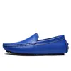 Agsan 정품 가죽 남성 로퍼 Moccasins 블루 망 운전 신발 큰 크기 38-47 이탈리아 로퍼 수제 캐주얼 신발 201212