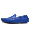 AGSan Mocassini da uomo in vera pelle Mocassini Blu Scarpe da guida da uomo di grandi dimensioni 38-47 Mocassini italiani Scarpe fatte a mano Scarpe casual 201212