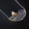 Lotus Fun Real 925 Sterling Silver Handgjorda Designer Fina Smycken Kreativ Guld Segelbåt Halsband för Kvinnor Acessorio Collier Q0531