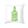 St. Patrick's Day Throw Pillow Covers 18 x 18 Inches Shamrock Peach Skin Cushion Cover Irish Pillowcase Beer Gnome Decor for Sofa Couch