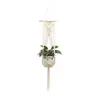 Blomma hängande korg vintage handgjord macrame växt blomma kruka bomull rep balkong blomsterhandlare hängare dekoration planter