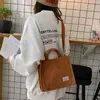 #H30 Women Corduroy Handbag Cotton Canvas Zipper Shoulder Bag Casual Tote Female Eco Crossbody Bag Ladies Vintage Messenger Bags