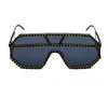 Lunettes de soleil femmes strass hommes de marque design de luxe surdimensionné dames lunettes1