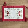 Christmas Table Runner Embroidery Linen Gift Decoration Y201020
