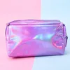 Laser étanche coloré Portable sacs à cosmétiques femmes Neceser maquillage sac PU pochette lavage trousse de toilette voyage organisateur étui