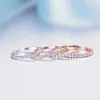3 färger Eternity Promise Ring 100925 Sterling Silver Zirconia Party Wedding Band Rings for Women Simple Finger Jewelry1438558