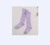 Joelho meias altas menina longo algodão macio rendas bebê meia crianças sox meias princesa novas crianças meninas grande arco crianças dos desenhos animados 5pair7138051