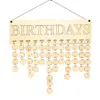 Meilleurs cadeaux pour les mères en bois famille rappel d'anniversaire calendrier conseil bricolage anniversaire Tracker Plaque tenture murale avec étiquettes RRA4013