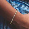 Tunn m cz 1 rad glänsande tenniskedjan halsband hiphop is ut bling kubik zirkon choker smycken guldfärg pläterad för kvinnor män 22024499372