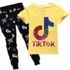 TIK TOK Nuova maglietta pantaloncini per il tempo libero tuta sportiva chill set set da 2 pezzi costumi per bambini ragazzi estate set5474545